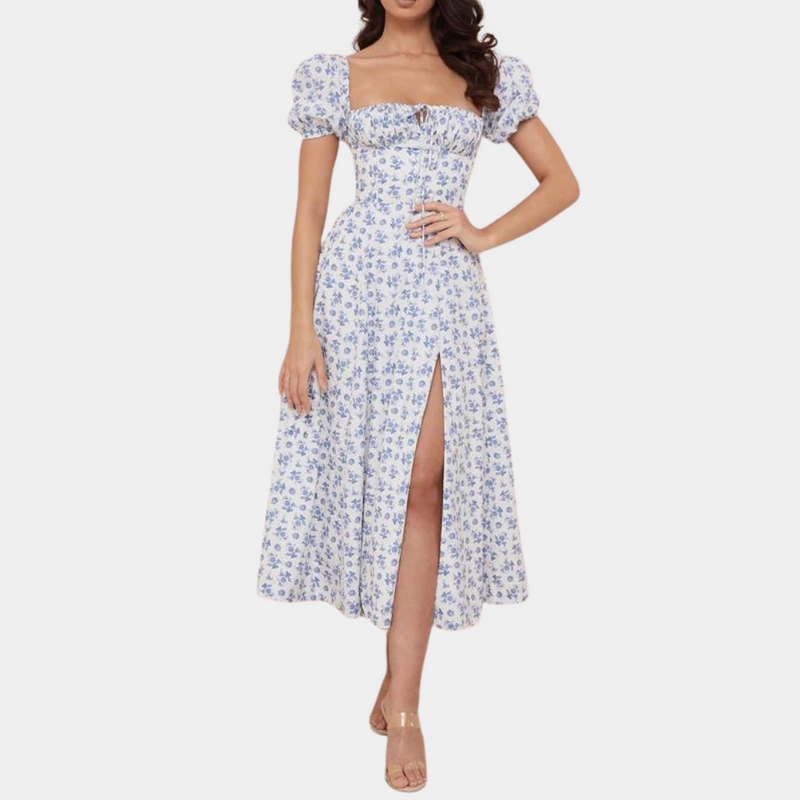 Elegantes geblümtes Damenkleid mit bequemer Passform