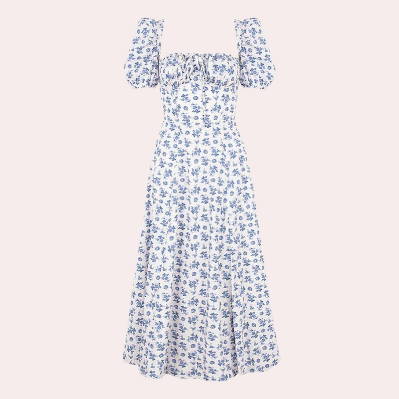 Elegantes geblümtes Damenkleid mit bequemer Passform