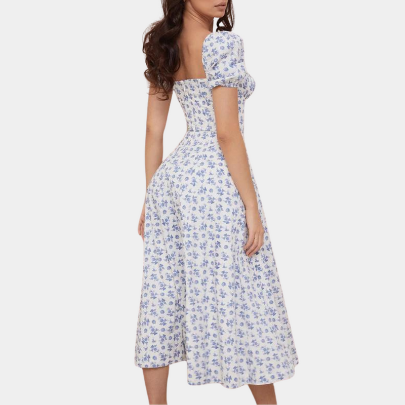 Elegantes geblümtes Damenkleid mit bequemer Passform