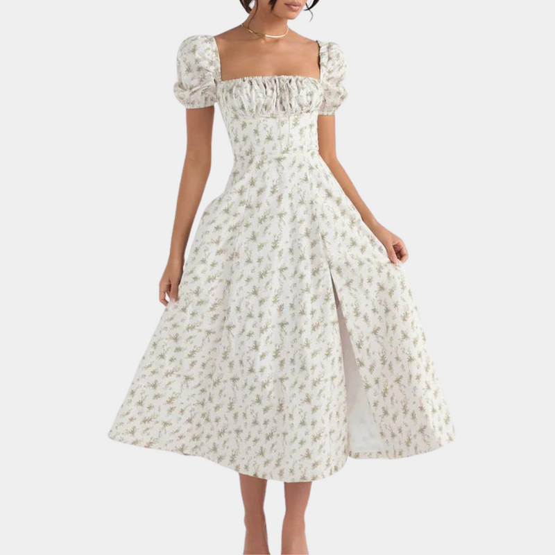 Elegantes geblümtes Damenkleid mit bequemer Passform