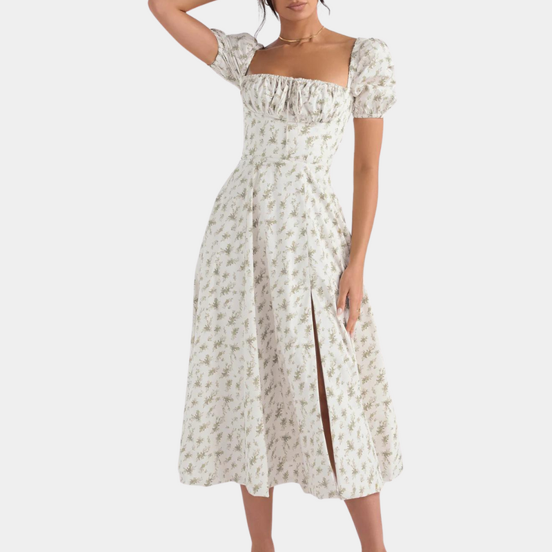 Elegantes geblümtes Damenkleid mit bequemer Passform