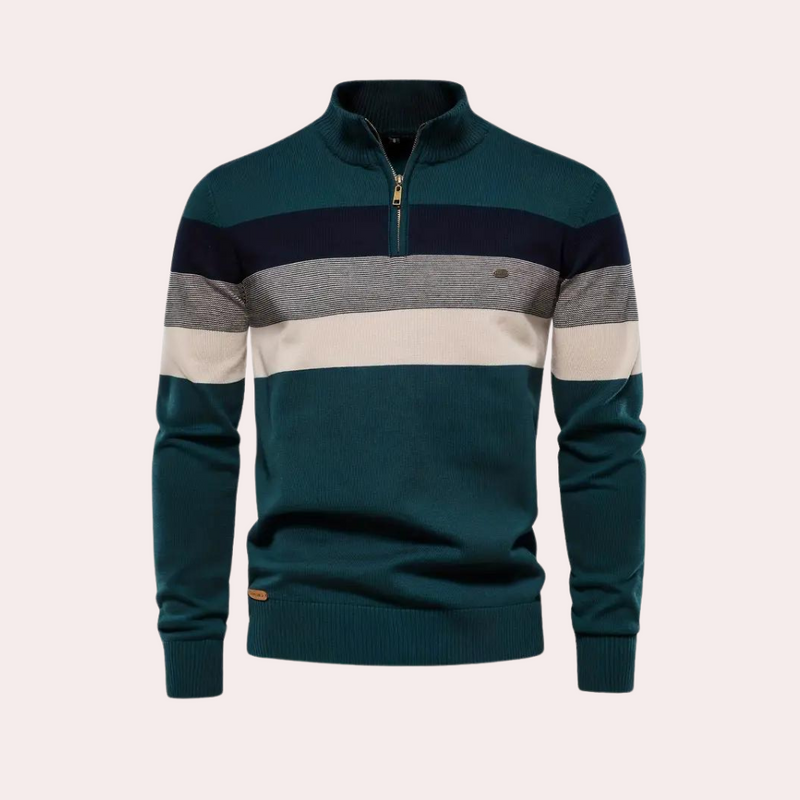 Warmer und stylischer Color-Block-Hoodie