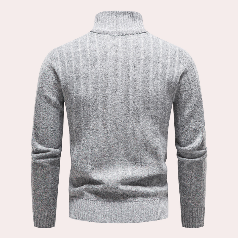 Warme Herren-Hoodie mit Kragen und Reißverschluss