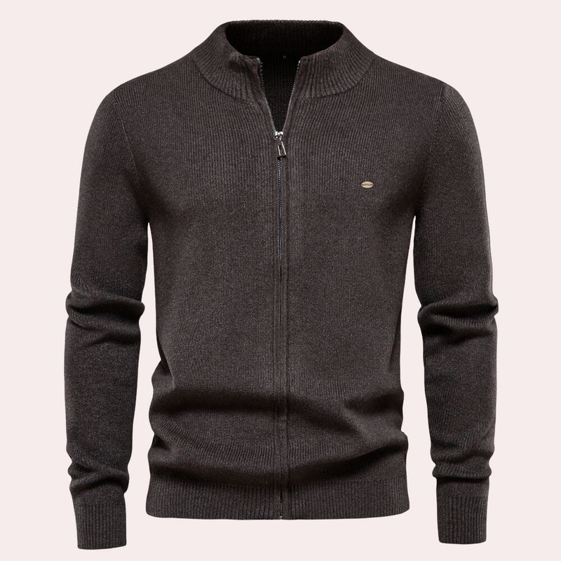 Bequemer eleganter Herren Hoodie mit Reißverschluss