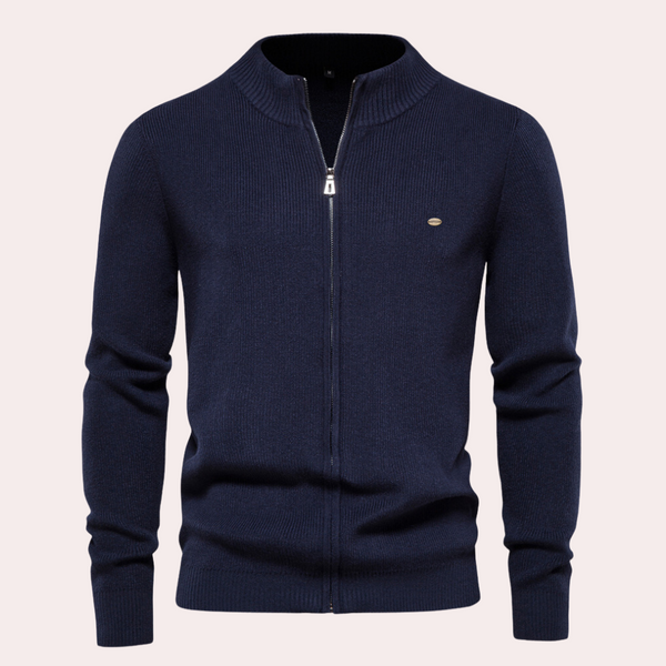 Bequemer eleganter Herren Hoodie mit Reißverschluss