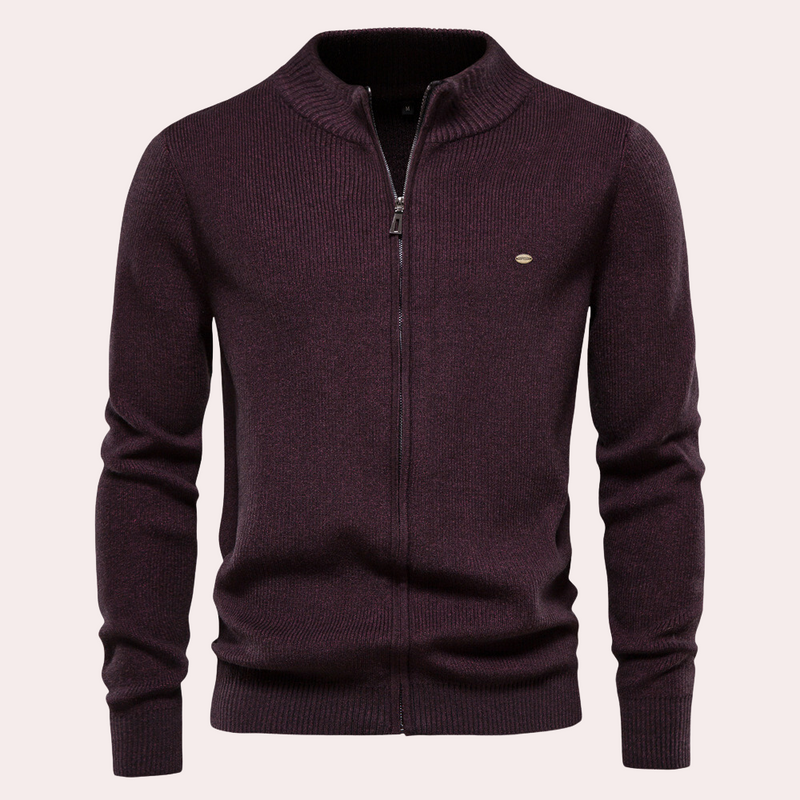 Bequemer eleganter Herren Hoodie mit Reißverschluss