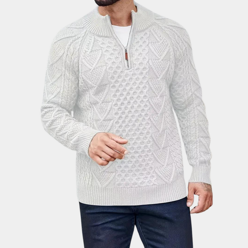 Elegante Herrenstrickjacke mit Reißverschluss