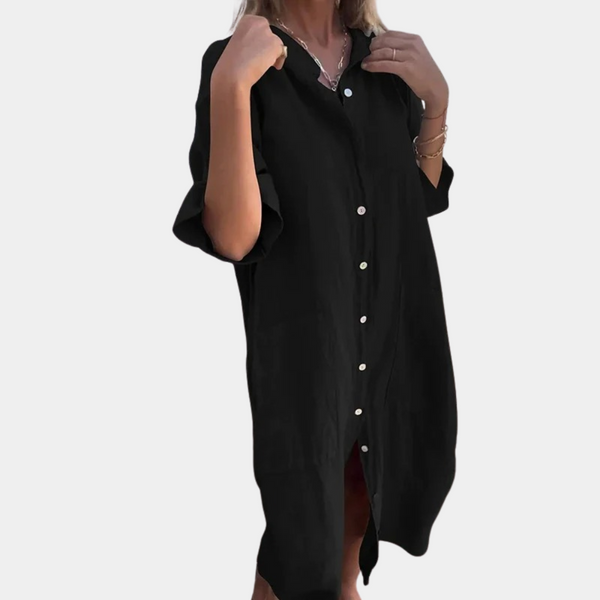 Bequemes und stilvolles Damenhemdkleid mit Taschen