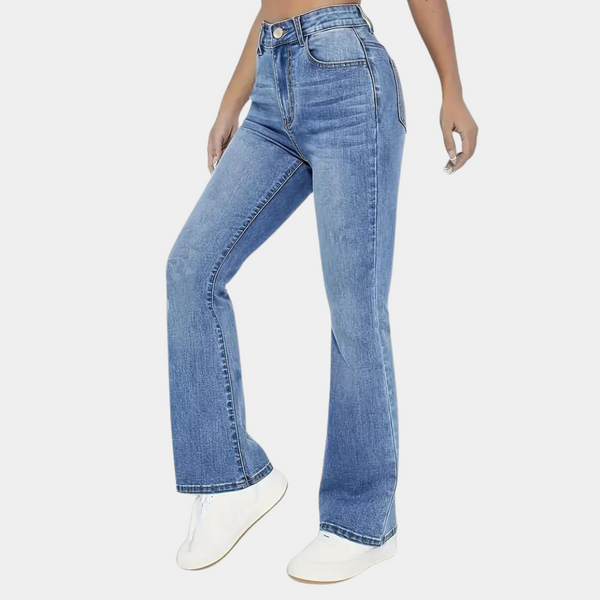 Bequeme Elegante Damenjeans mit Hoher Taille