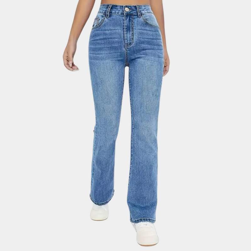 Bequeme Elegante Damenjeans mit Hoher Taille