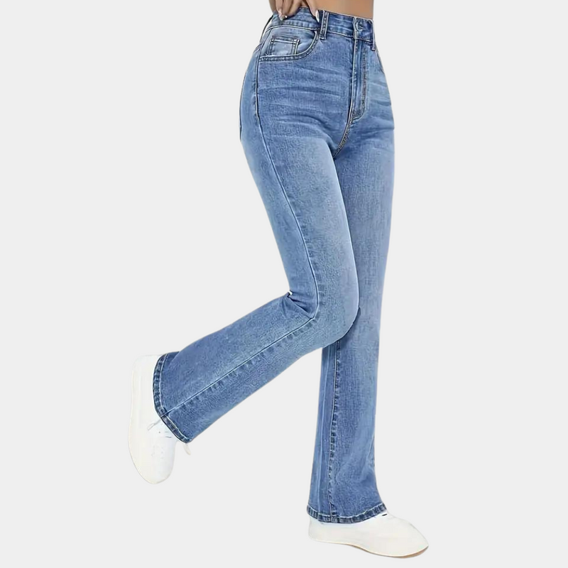 Bequeme Elegante Damenjeans mit Hoher Taille