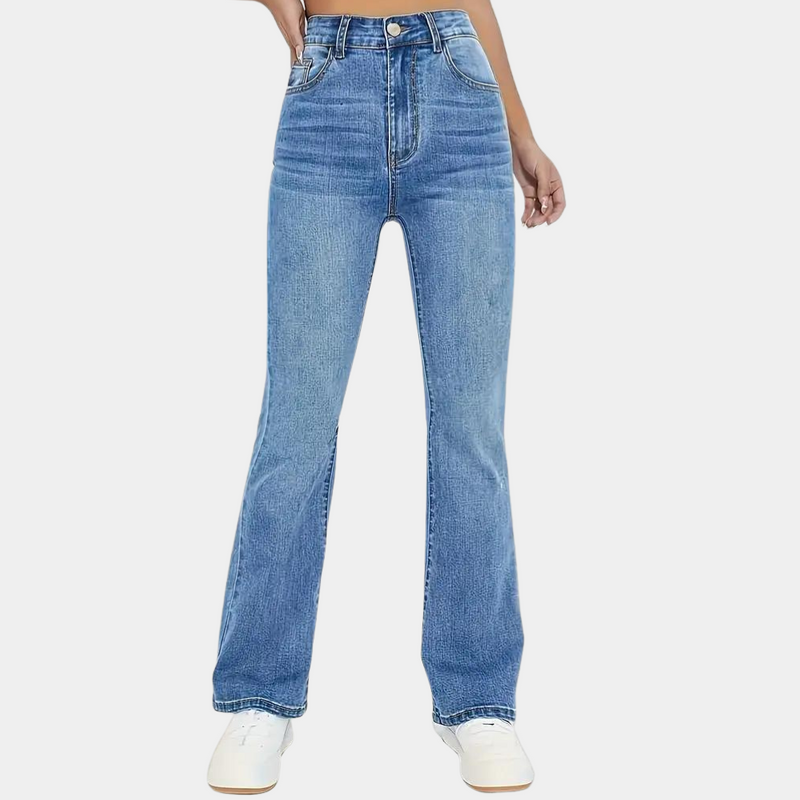 Bequeme Elegante Damenjeans mit Hoher Taille