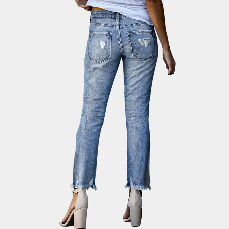 Elegante und bequeme Damenjeans mit Rissen