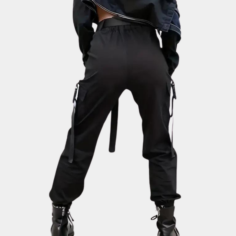 Elegante Damen-Cargo-Hose mit hohem Bund für Komfort