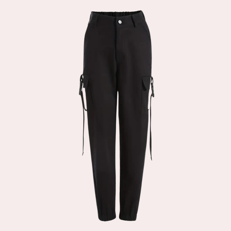 Elegante Damen-Cargo-Hose mit hohem Bund für Komfort