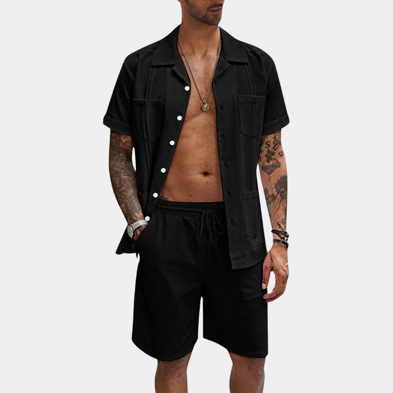 Elegante Herren-Hemd und Hose Set
