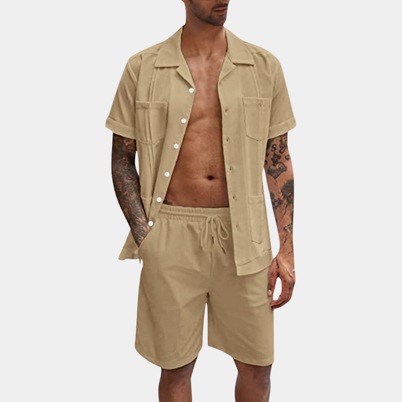 Elegante Herren-Hemd und Hose Set