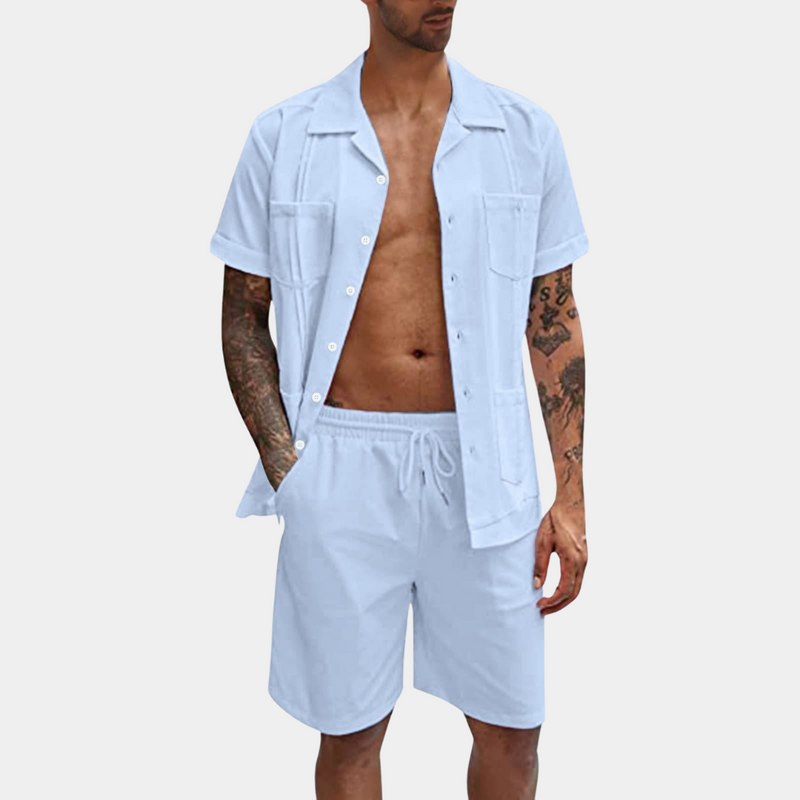 Elegante Herren-Hemd und Hose Set