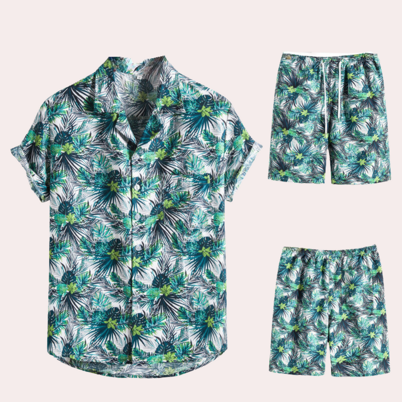 Luftiges, farbenfrohes Hawaiian Herrenoutfit
