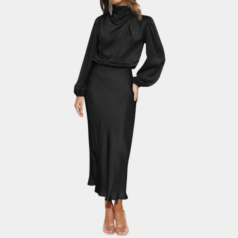 Elegantes satiniertes Abendkleid für besondere Anlässe