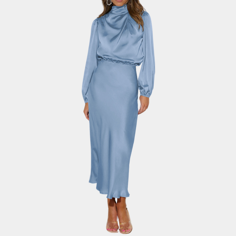 Elegantes satiniertes Abendkleid für besondere Anlässe