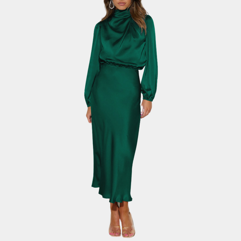 Elegantes satiniertes Abendkleid für besondere Anlässe