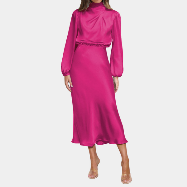 Elegantes satiniertes Abendkleid für besondere Anlässe