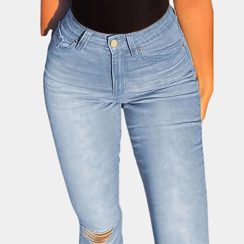 Elegante Damenhose mit hoher Taille und modischem Design