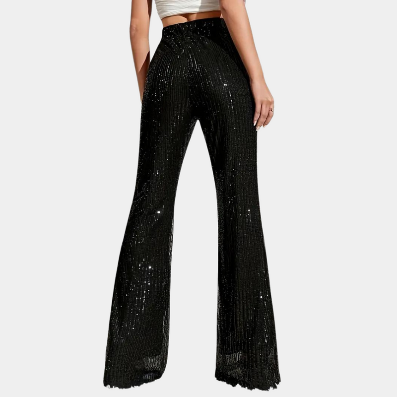 Elegante weite Hose mit Pailletten für Damen
