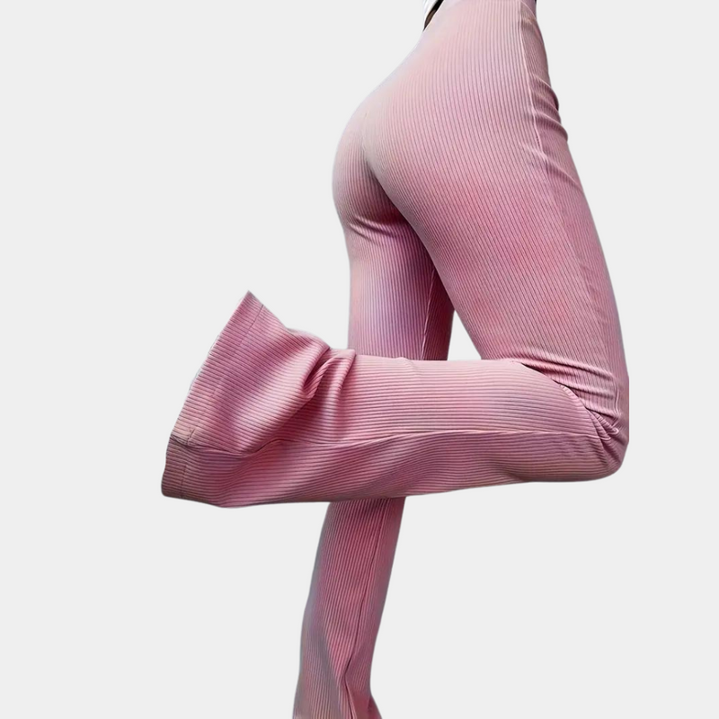 Elegante, gerippte Damenhose für zeitlosen Komfort