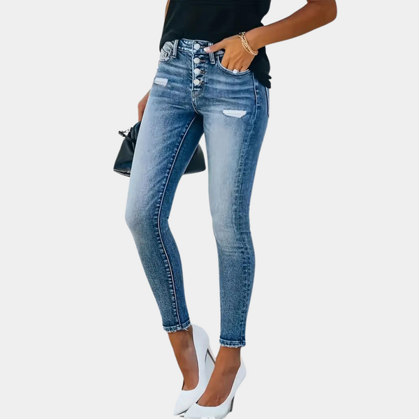 Elegante Damenjeans mit Knöpfen für jeden Anlass