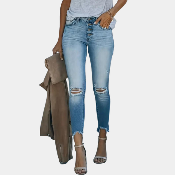 Stylische und bequeme Damenjeans mit Knöpfen