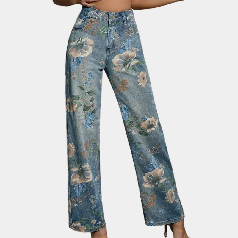 Elegante Blumenjeans für Damen in stilvollem Design