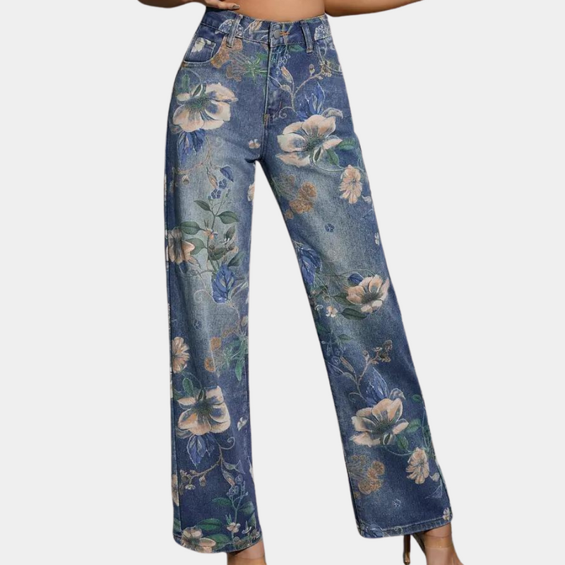 Elegante Blumenjeans für Damen in stilvollem Design