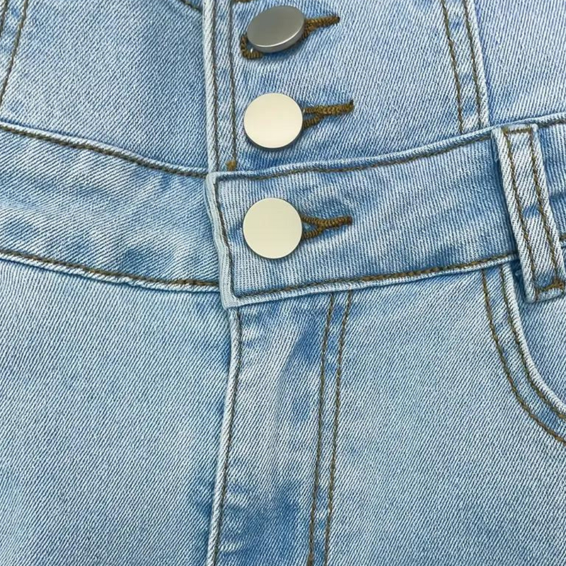 Elegante, hohe Taille beschädigte Jeans für Damen