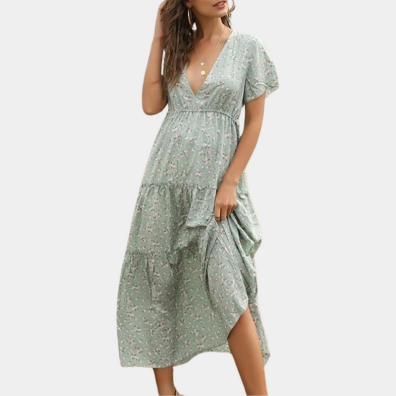 Elegante Blumen Sommerkleid für stilbewusste Damen