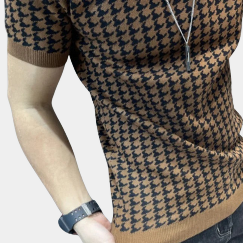 Adrianus - Houndstooth Stil Hemd für Herren