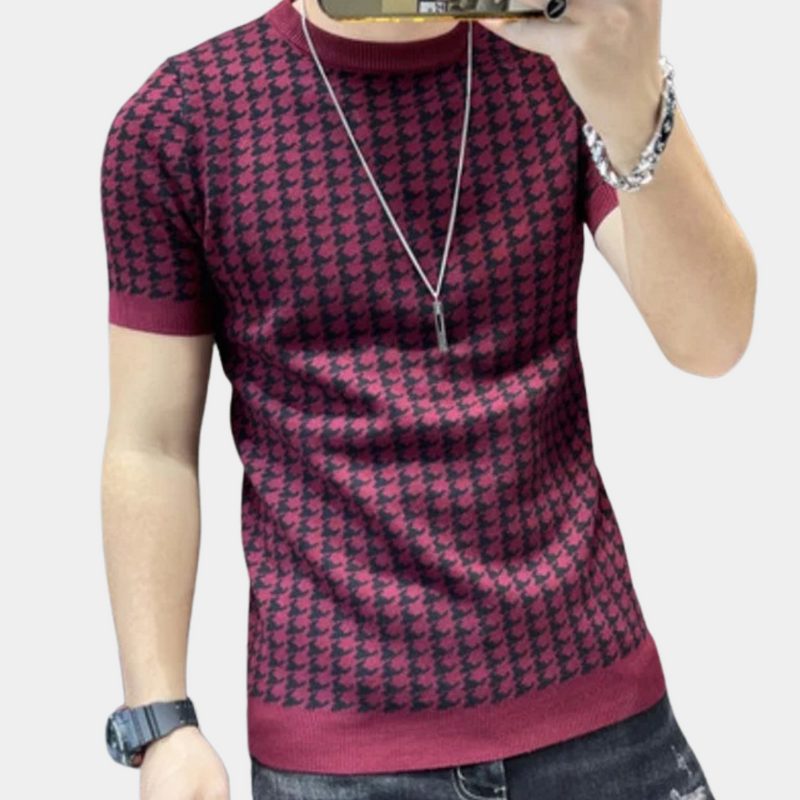 Adrianus - Houndstooth Stil Hemd für Herren