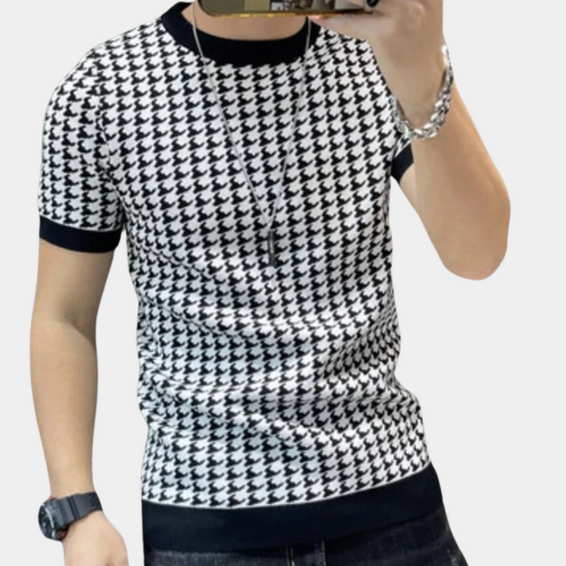 Adrianus - Houndstooth Stil Hemd für Herren