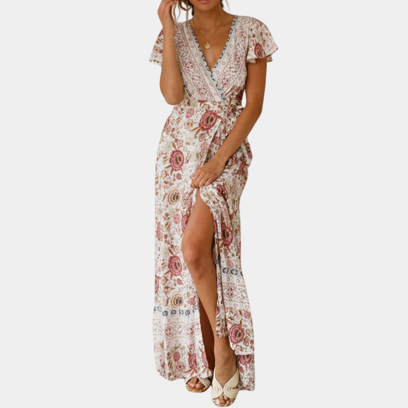 Elegantes Damen-Maxikleid mit verführerischem Schlitz