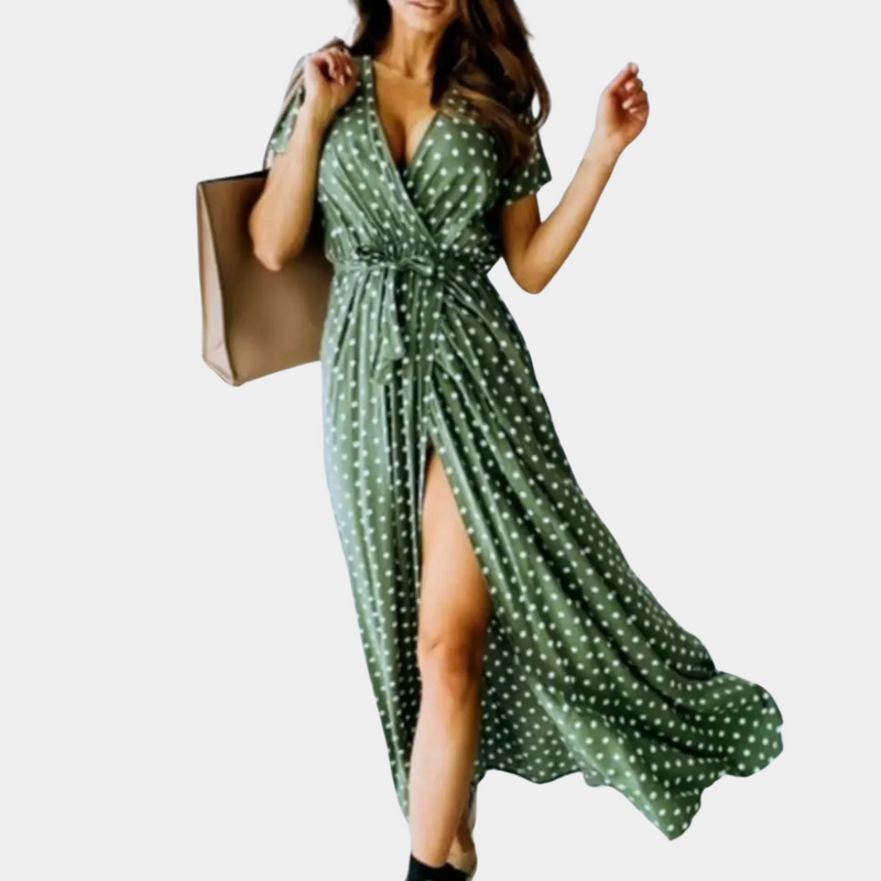 Elegantes Damen-Maxikleid mit V-Ausschnitt für jeden Anlass