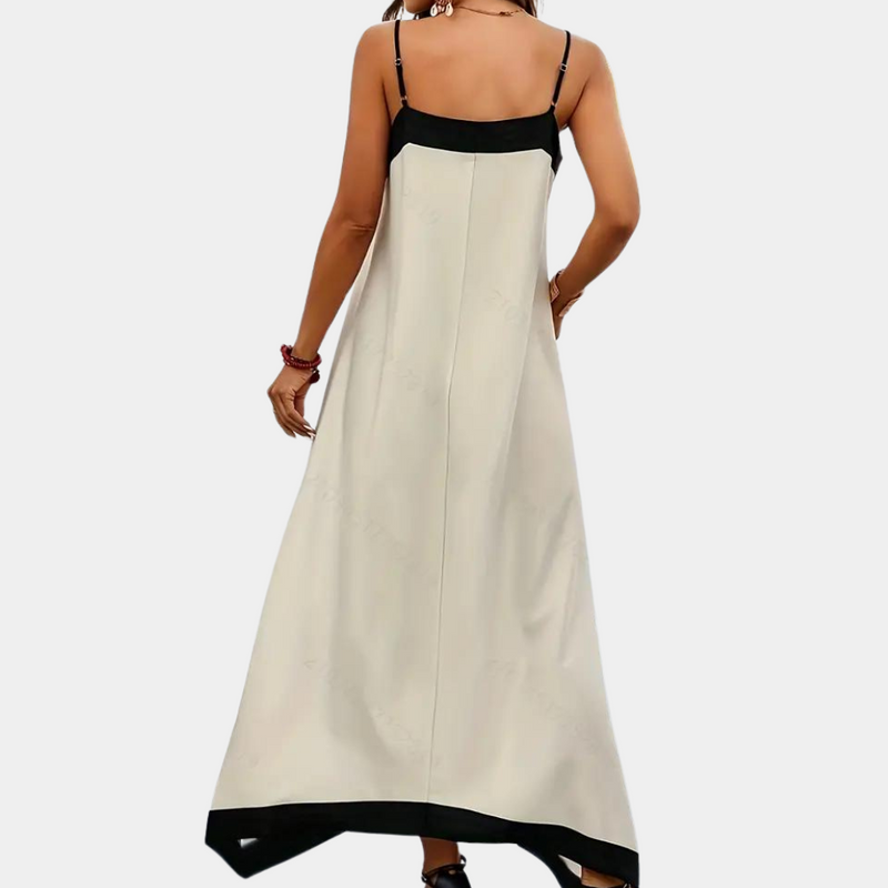 Elegante Damen Maxikleid mit Spaghettiträgerschnitt