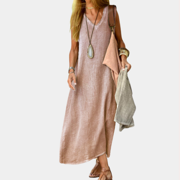 Elegante Damen-Maxikleid mit V-Ausschnitt für jeden Anlass
