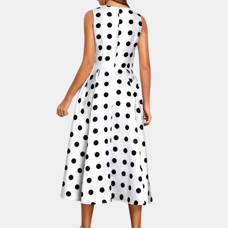 Elegantes und bequemes Damen-Punktemusterkleid für jeden Anlass