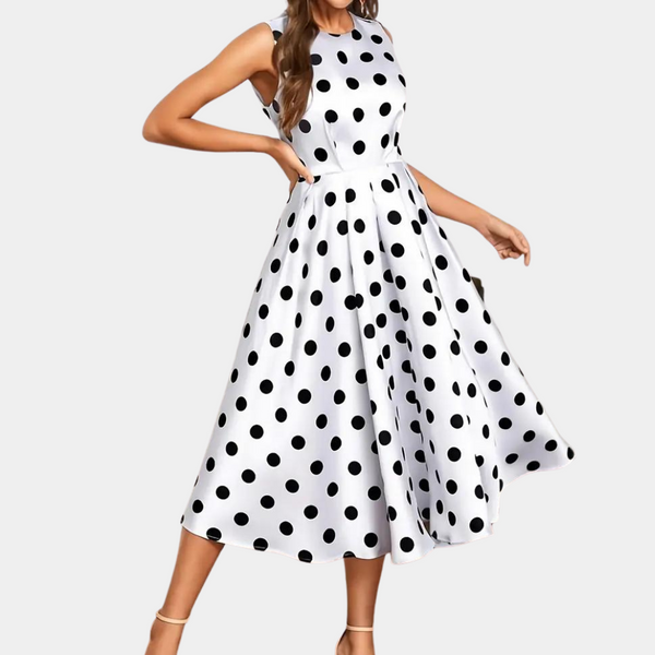 Elegantes und bequemes Damen-Punktemusterkleid für jeden Anlass