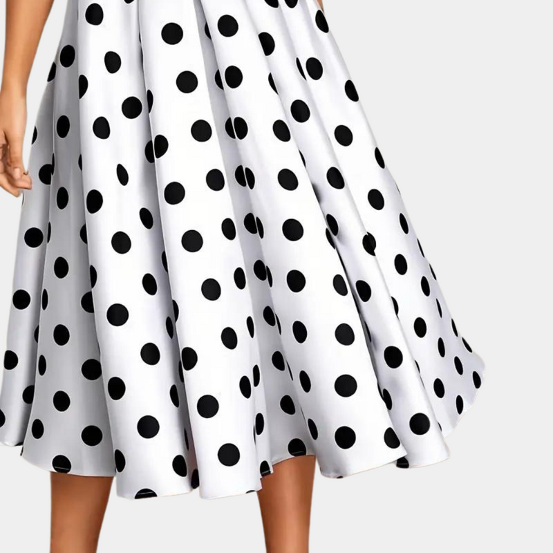 Elegantes und bequemes Damen-Punktemusterkleid für jeden Anlass