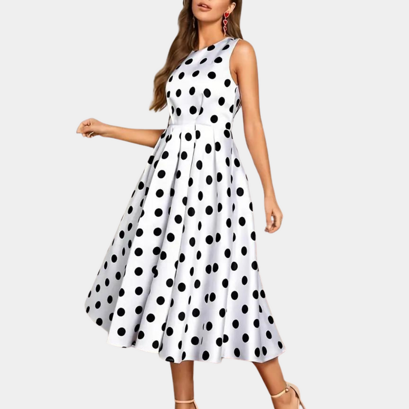 Elegantes und bequemes Damen-Punktemusterkleid für jeden Anlass