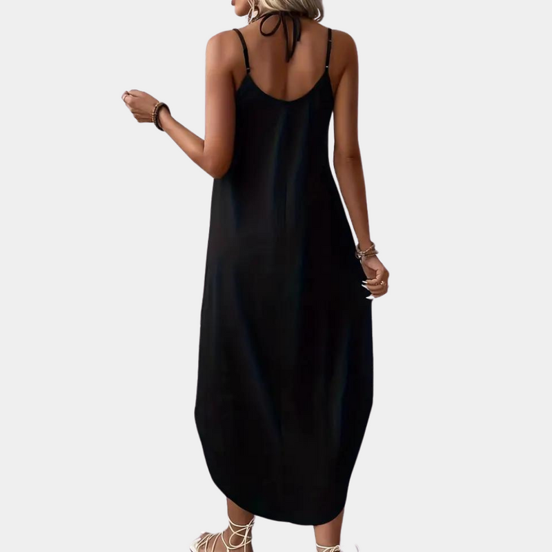 Elegante V-Ausschnitt Cami-Kleid für Damen im Alltag