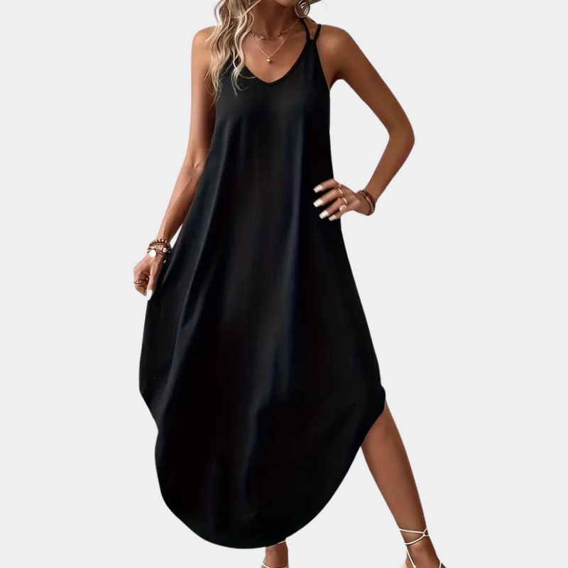 Elegante V-Ausschnitt Cami-Kleid für Damen im Alltag