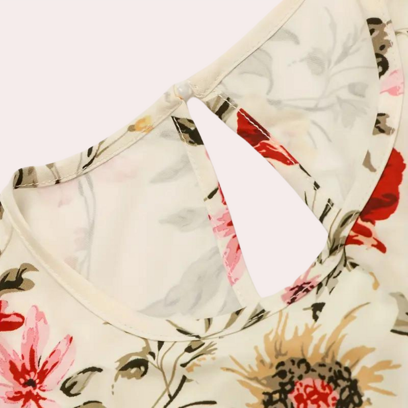 Bequeme elegante Blumen-Maxikleid für stilbewusste Frauen